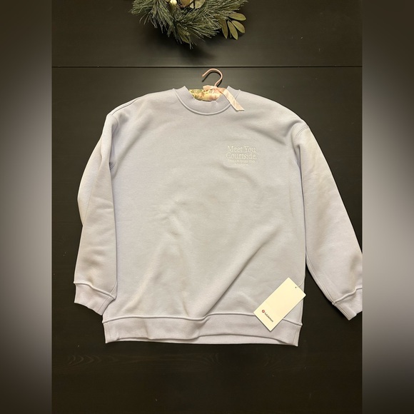 Lululemon Serene Blue Sweatshirt Big Cozy Oversized Pullover Tennis medium - Picture 13 of 17